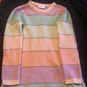 Pastel stripe shimmer sweater size XS or Small